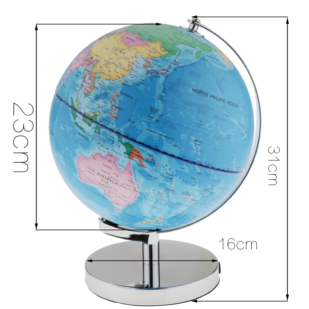 Illuminated Spinning World Globe Constellation Map Globe Night Light Lamp with Metal Stand for Bedroom Decoration