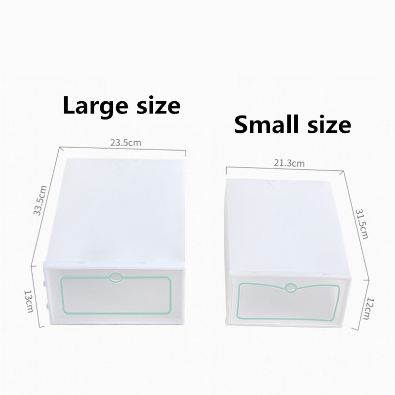 6 Pcs Grote Schoenendoos Verdikte Lade Case Plastic Schoen Dozen Stapelbaar Doos Schoen Organisator Schoenen Opbergdoos Schoenenrek