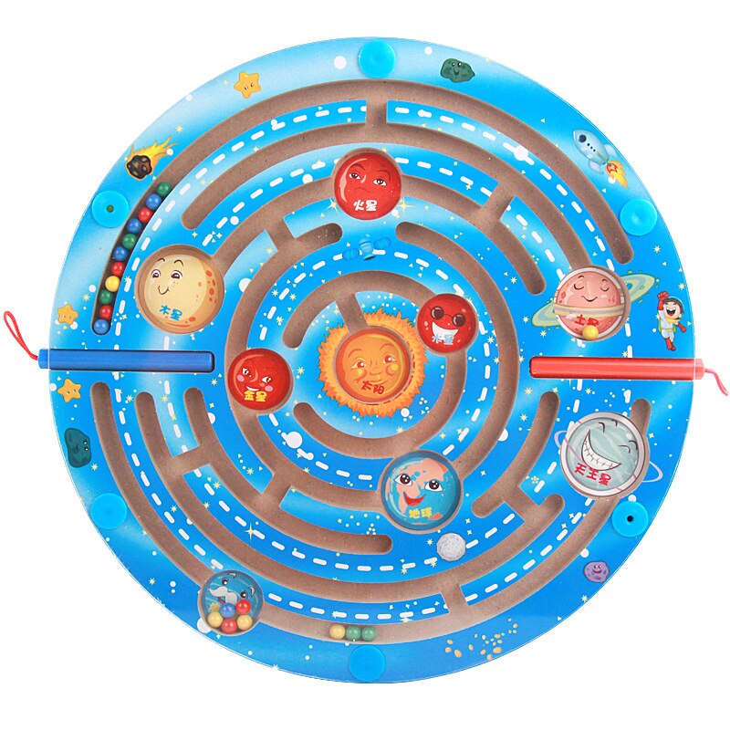 Magnetische labyrinth eltern-kind baby magnetische kinder puzzle 3-4-6 jahre alt mädchen junge intelligenz stift stift spielzeug: Planet