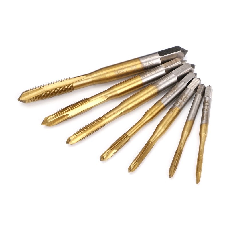 M2/M2.5/M3/M3.5/M4/M5/M6 Hss Metric Straight Fluit Draad Schroef Tap plug Tap
