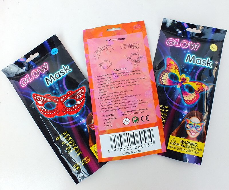 Colorful Glow Sticks Hat Eye Mask Children Adults Fluorescent Sticks Connector Accessories Hats Rave Glow Party Supplies