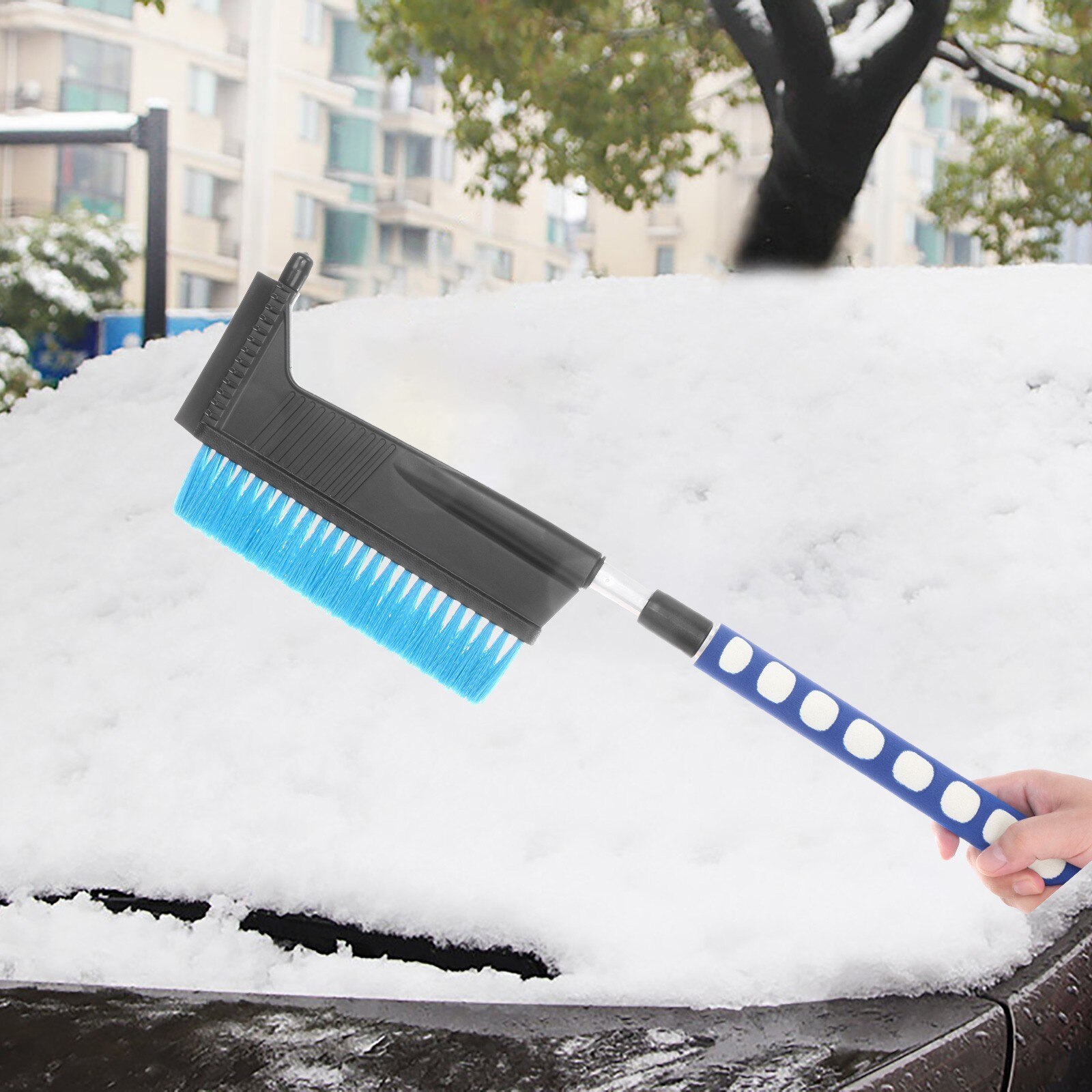 40 #2 In 1 Ice Borstel Auto Voorruit Voertuig Sneeuw Ijskrabber Sneeuw Borstel Schop Removal Brush Winter Gereedschappen voor De Auto Universele