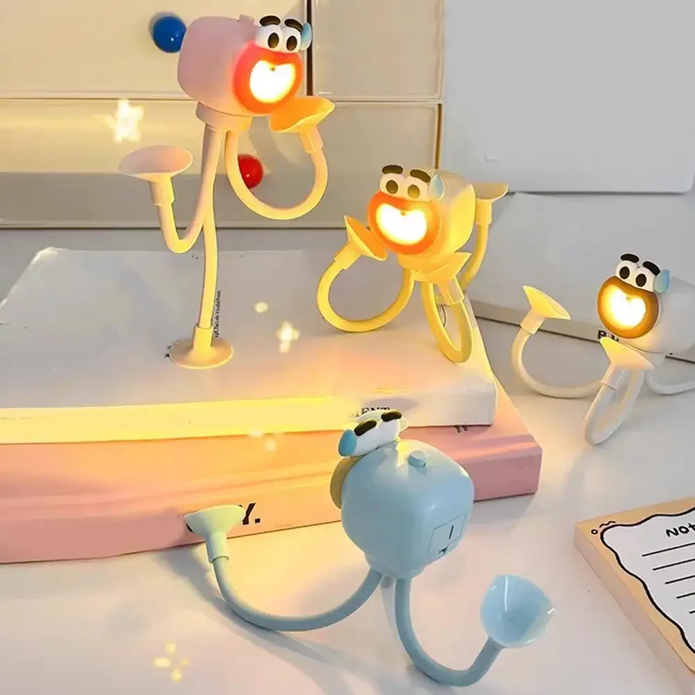 Blekksprut mini nattlys søt dyr ledet-lampe bærbar soveromsdekorasjon og telefonstativ