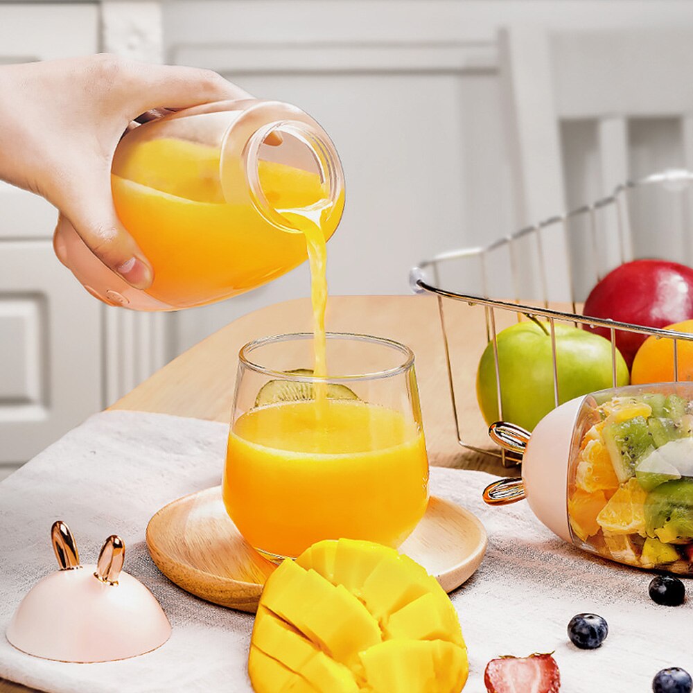 Usb uppladdningsbar juicepress kopp bärbar elektrisk automatisk grönsaks juicemaskin kopp juice extractor mixer flaska