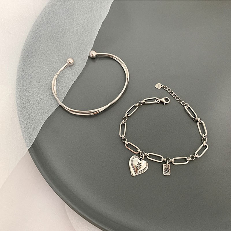 Mewanry 925 Sterling silber Armbinde Trend süßes doppelherz-kette schmuck Party geburtstag für damen