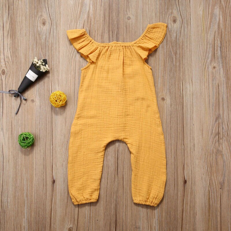 Newborn Baby Girl Boy Summer Clothes Cotton Romper Short Sleeves Jumpsuit Bodysuit Playsuit