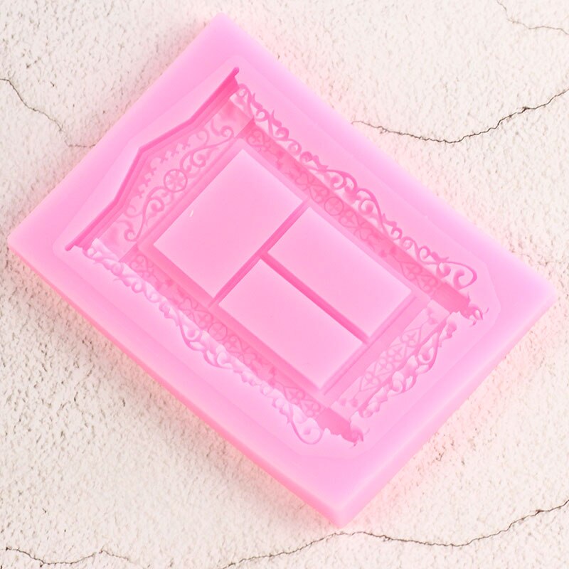 DIY Fenster Kuchen Grenze Silikon bilden Linderung Rahmen Fondant Formen Kuchen Dekorieren Werkzeuge Süßigkeit Tonne Schokolade Gumpaste Formen