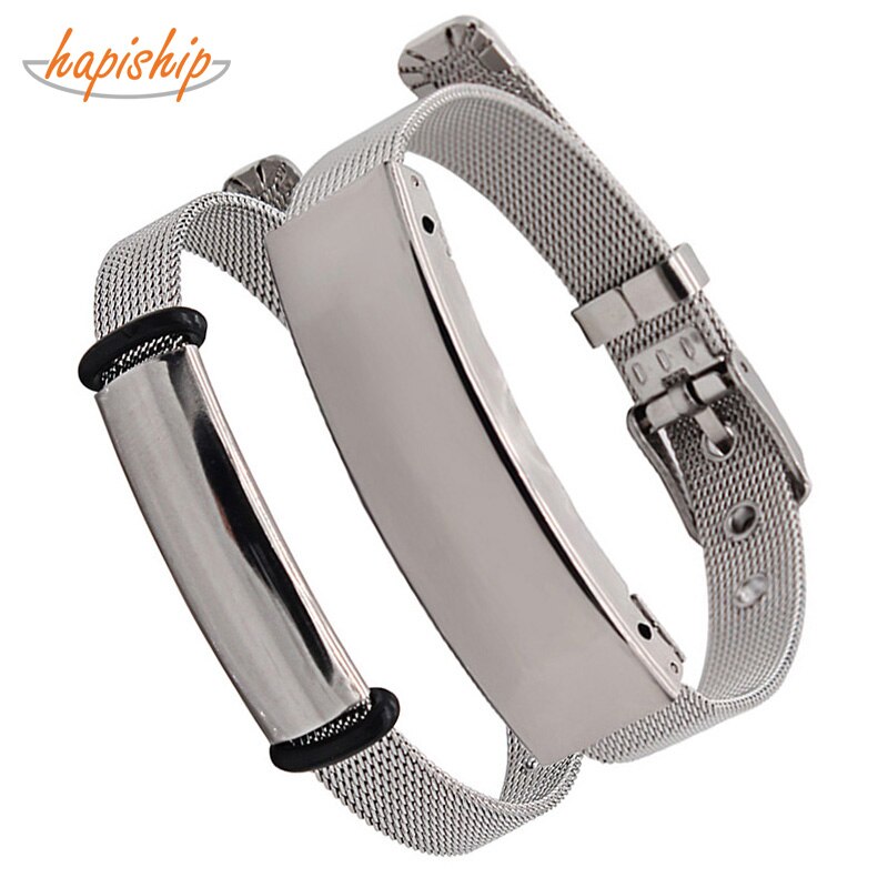 Hapiship Neue Frauen männer Edelstahl Armbinde cool Einstellbar Männlich-weibliche Armreif mein026