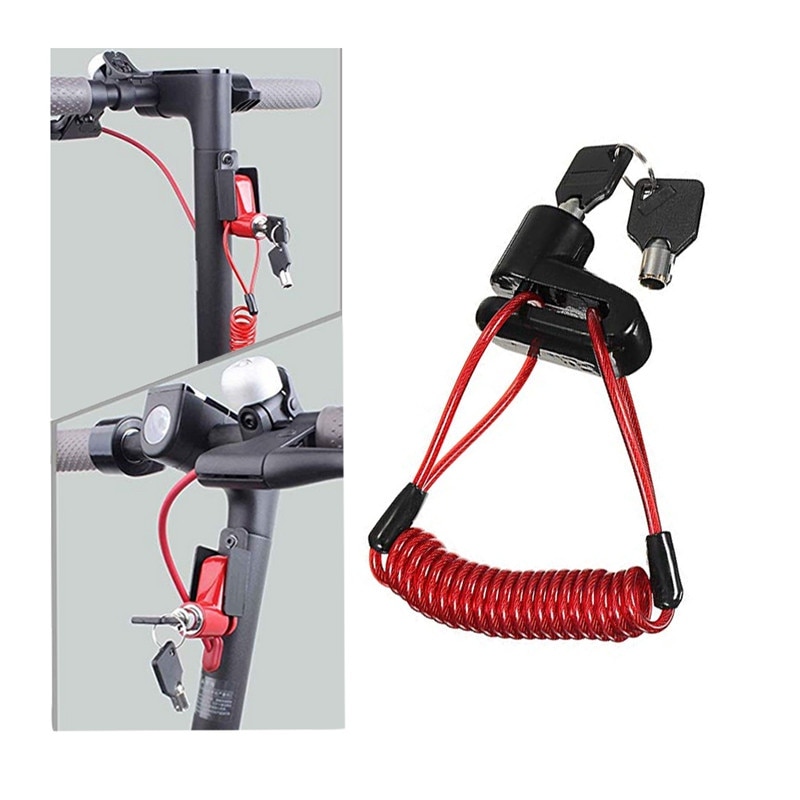 Schijfremslot voor elektrische scooter antidiefstal hangslot wielbeveiligingsslot 6mm- pins kabel geschikt voor xiaomi mijia  m365 x