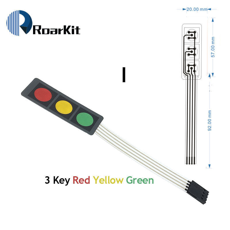 1*2 3 4 5 tastknapper membranbryter 3*4 4 x 5 matrix array tastatur 1 x 6 tastatur med led kontrollpanel pad gjør-det-selv-sett for arduino: Jeg