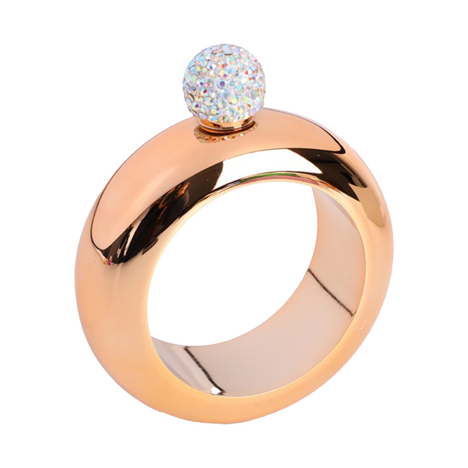 Diamond Cover Draagbare 3.5 Oz Ronde Heupfles Russische Creatieve Armband Heupfles 304 Roestvrij Stalen Armband Heupfles: C