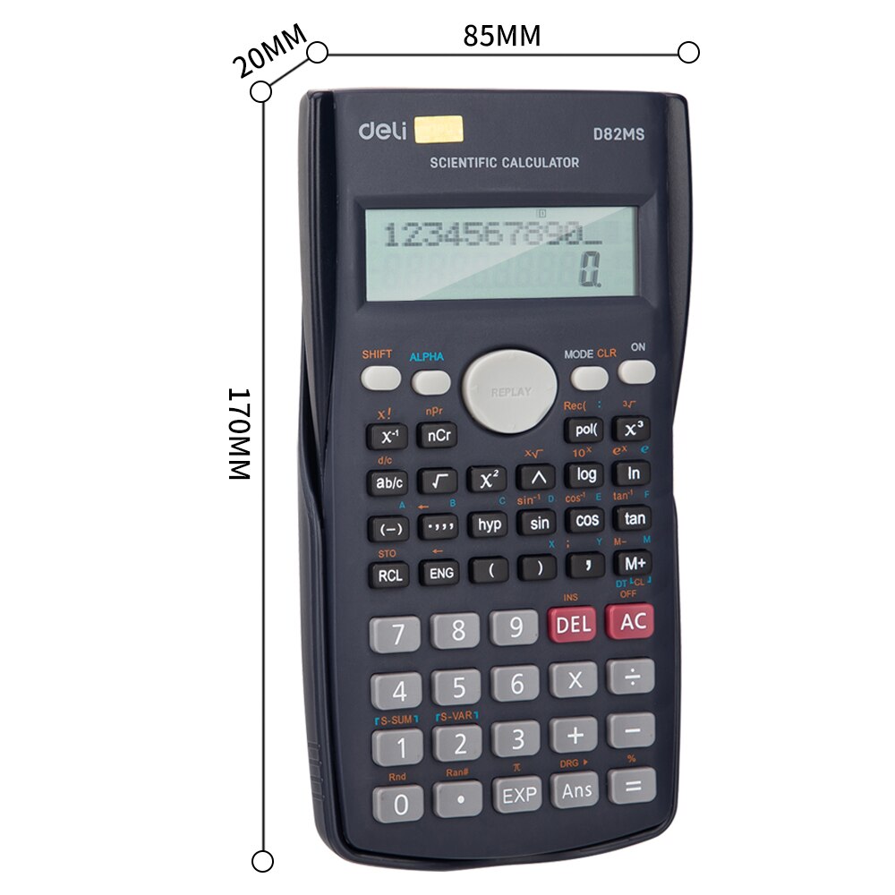 Deli 82MS Scientific Calculator school use 240 Function Engineer calculators student 10+2 Digits school supplies