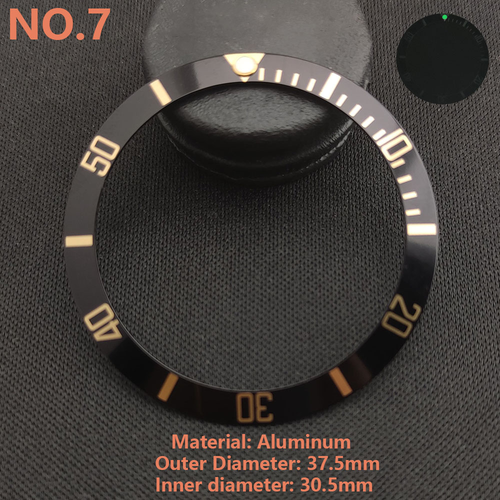 Sostituzione dell'inserto della lunetta in alluminio o ceramica luminosa da 37,5 * 30,5 mm delle parti degli accessori dell'orologio: arancia