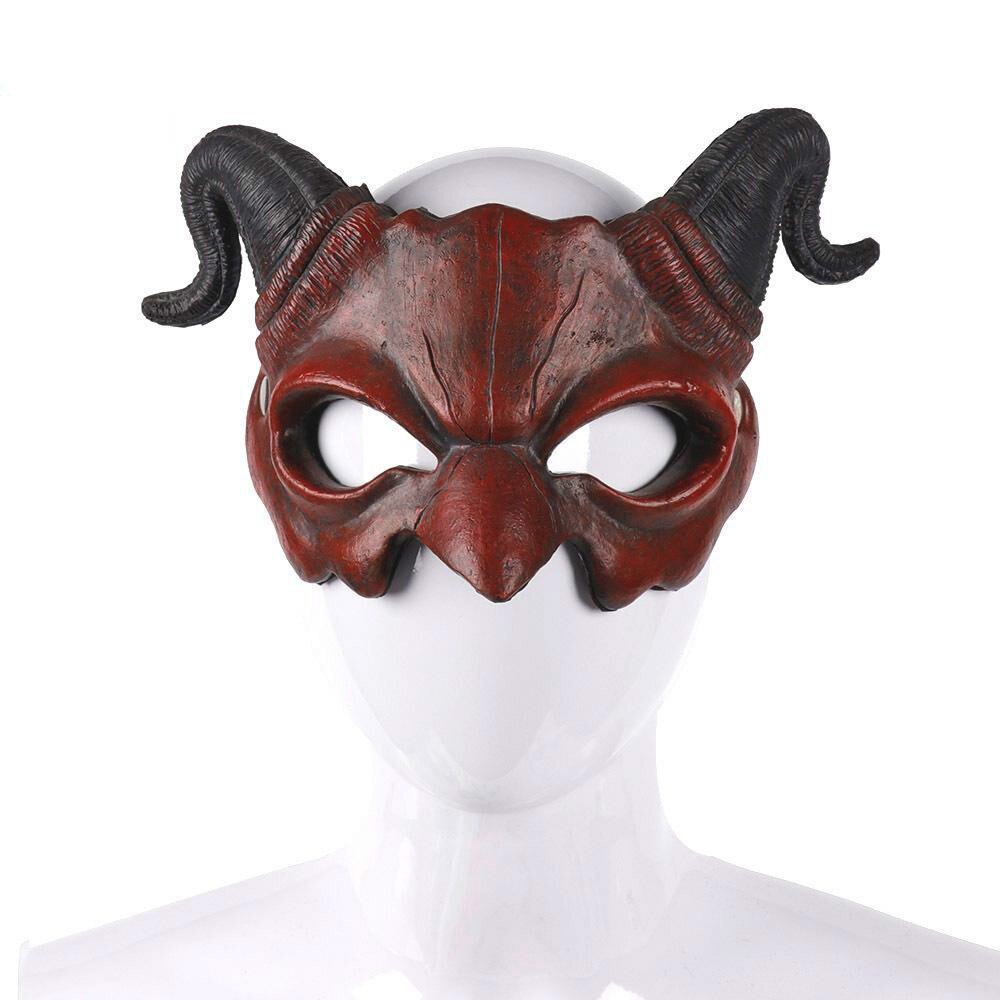 De Halloween máscara de Cosplay Shofar máscara de demonio de la PU máscara estilo británico Halloween de Carnaval puesta en escena de la máscara