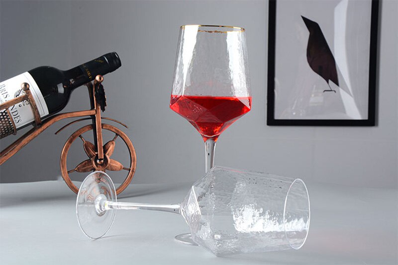 Golden edge Wine Glass Wedding Glasses Champagne Flutes Crystalline Wine Cup Exqusite Life Home Decoration Party