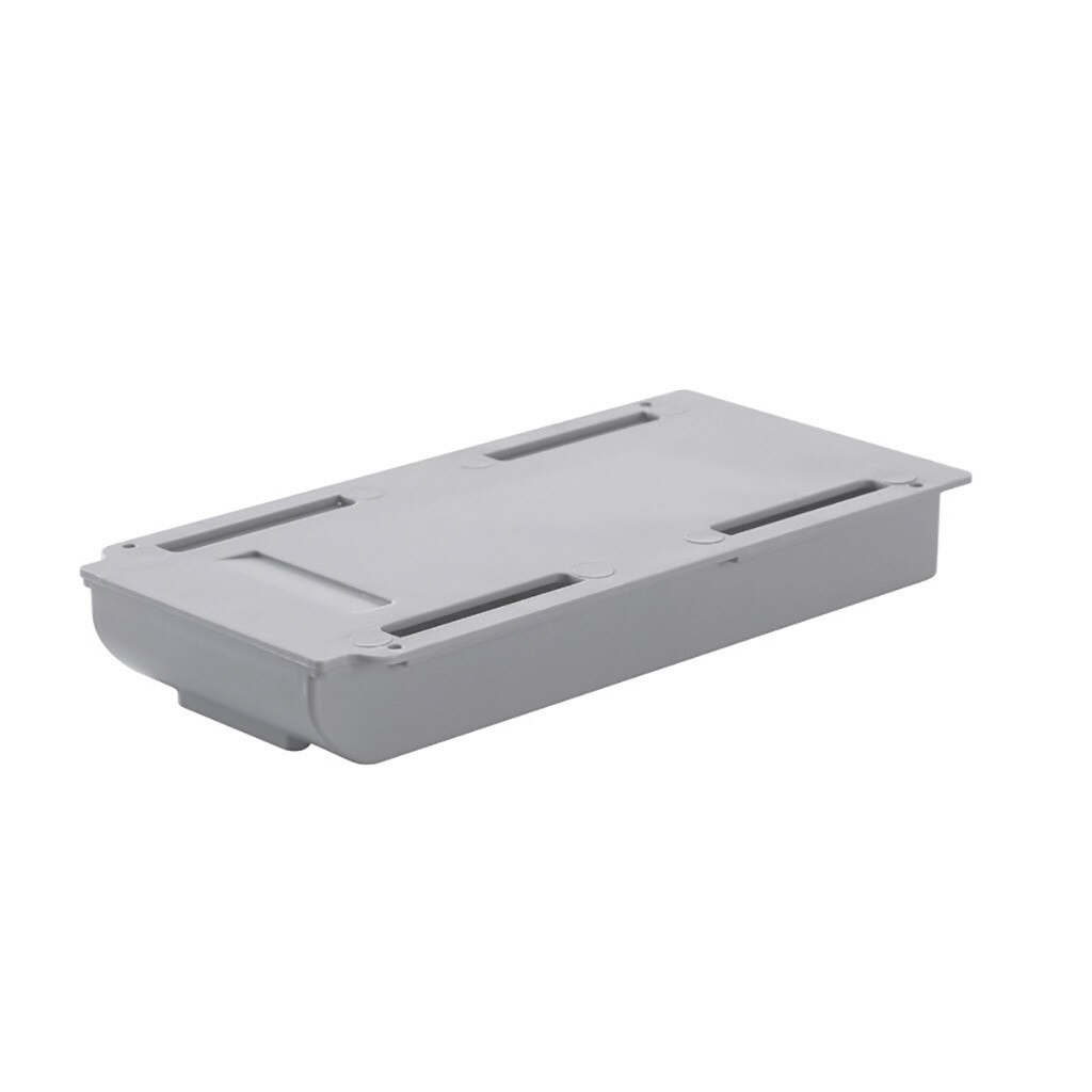 Self-Adhesive Hidden Desk Storage Drawer Table Organizer Box Under Desk Paste Stationery Sundries Tray Storage Case Holder: Gray S