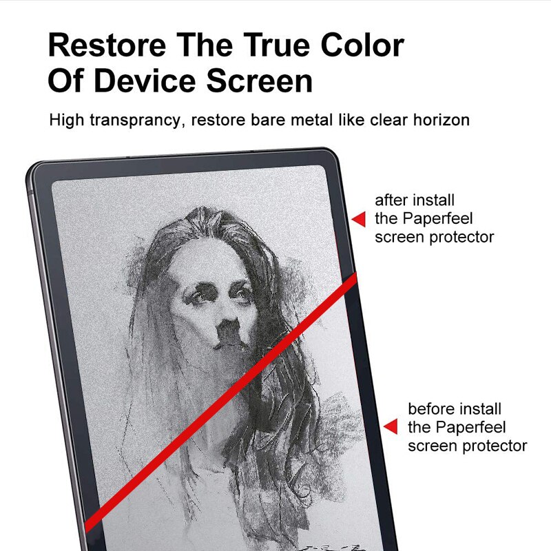 Paper Like Screen Protector For Samsung Tab S7 Plus Matte PET Anti-Glare Painting Film For Sasmsung Tab S7 S7+ Screen Protector
