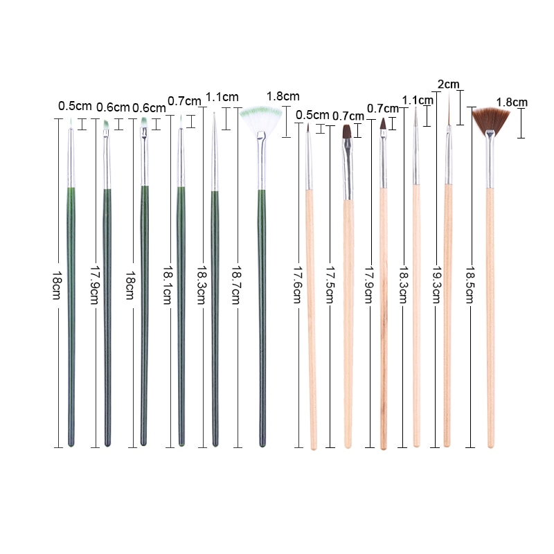 8 pièces/ensemble UV Gel Liner ongles brosse peinture dessin Liner acrylique stylos marbre poignée Nail Art stylos bricolage outil pour Gel vernis