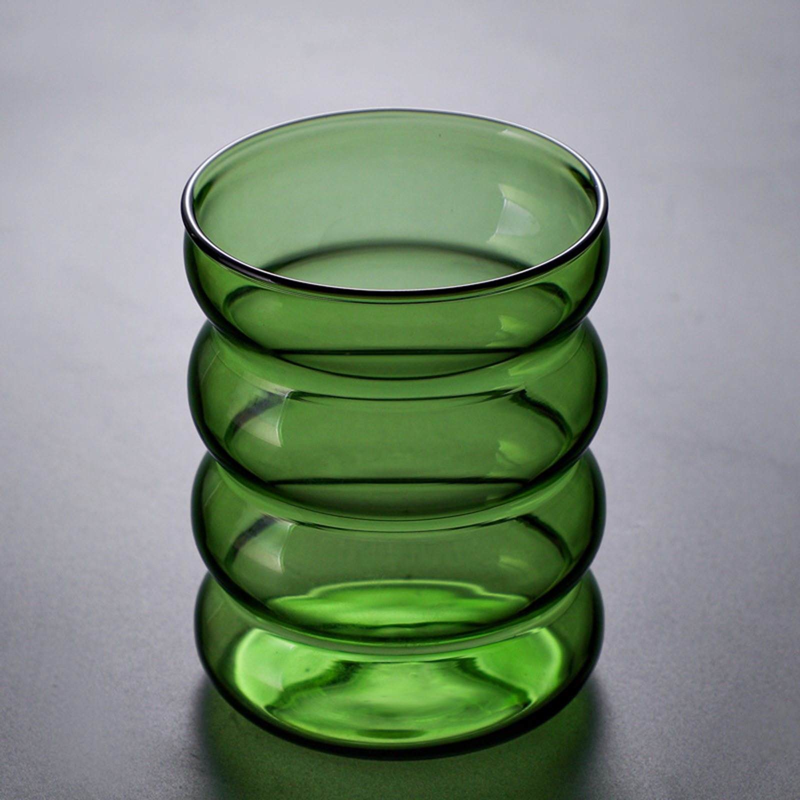 300ml Novelty Cups Glasses Drinking Glasses for Water, Juice, Beer, Wine and Cocktails: Green