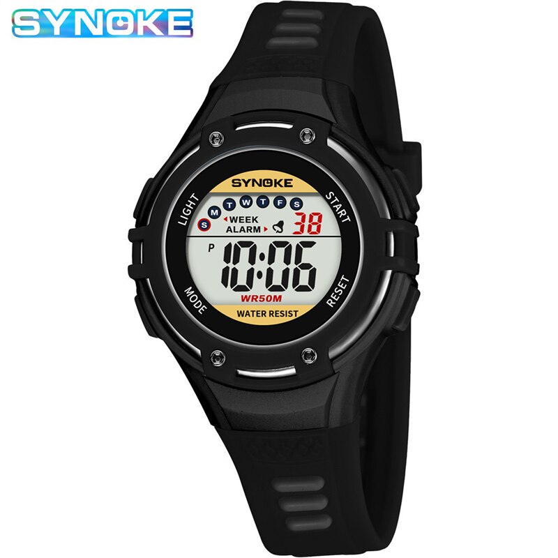 Synoke Kinderen Digitale Horloges Waterdicht Kids Sport Elektronische Polshorloge Led Lichtgevende Wekker Jongen Meisje Horloge