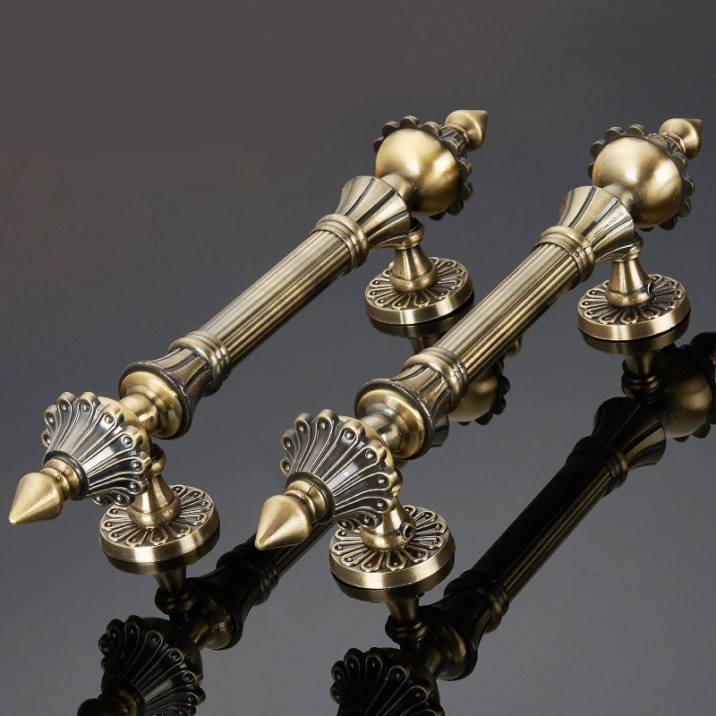 1pcs European retro push door handles antique wooden door handle and knobs for outdoor gate door hardware