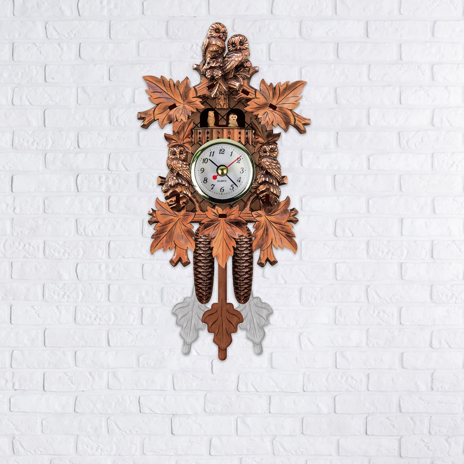 Kintrot – horloge murale à Quartz en bois, pendule, décoration de maison en forêt noire