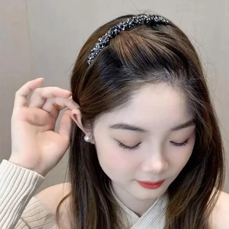 Peines de inserción de cristal para mujeres y niñas, Clips fijos para el cabello roto, organizador de Cabeza trasera, accesorios coreanos para el cabello, Clip para el cabello, peine para flequillo
