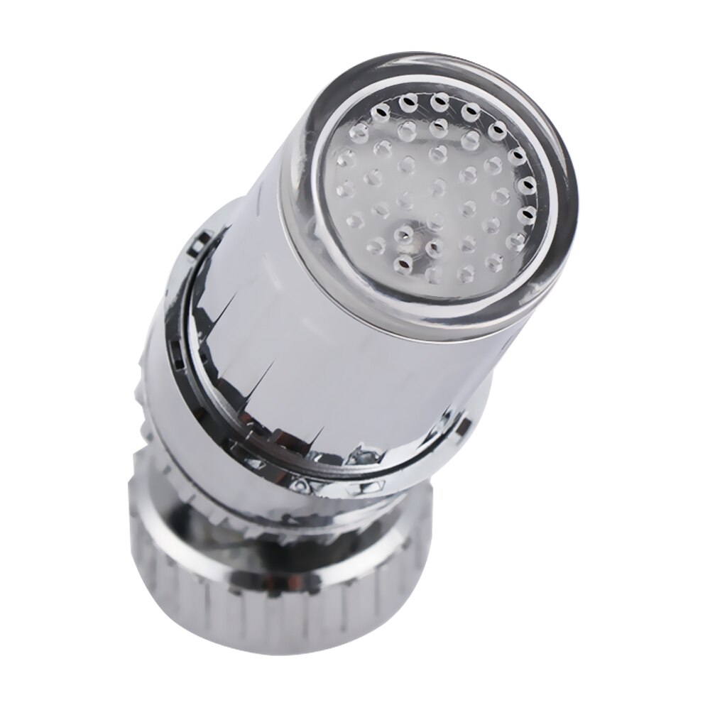 360 Degree Rotation Color Automatically RGB Shower Hydroelectric Power Temperature Sensor Light Water Tap Glow LED Faucet