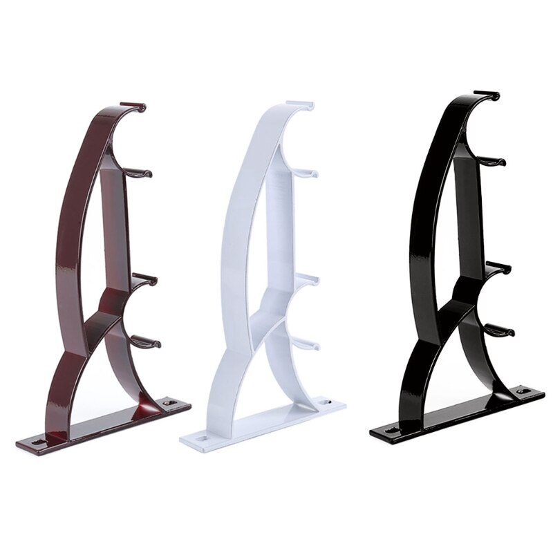 2 PCS Double Curtain Rod Brackets For Rods Aluminum Alloy Roman Curtain Track Bracket Holder for Office Home Curtain Rod