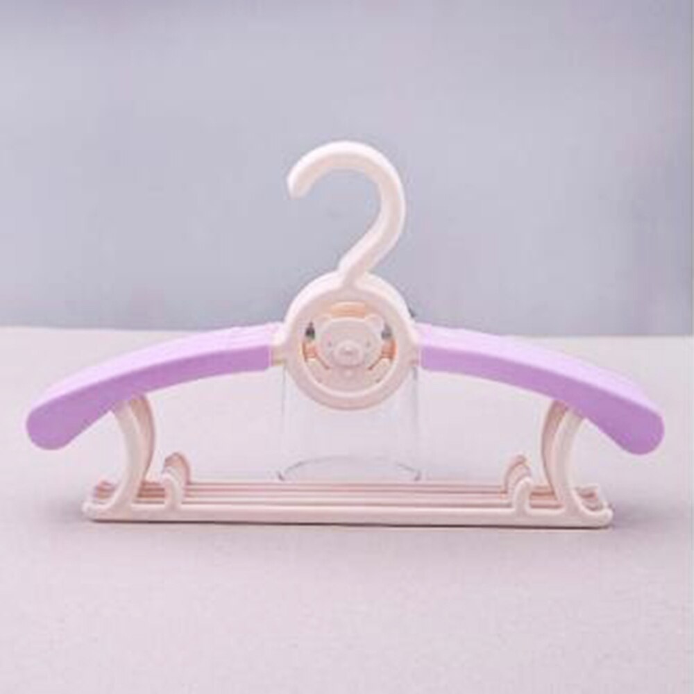 Perchas de ropa de bebé coloridas, tendedero al aire libre de plástico para niños, ropa de niños, abrigo, armario organizador, traje de ropa: apricot and purple