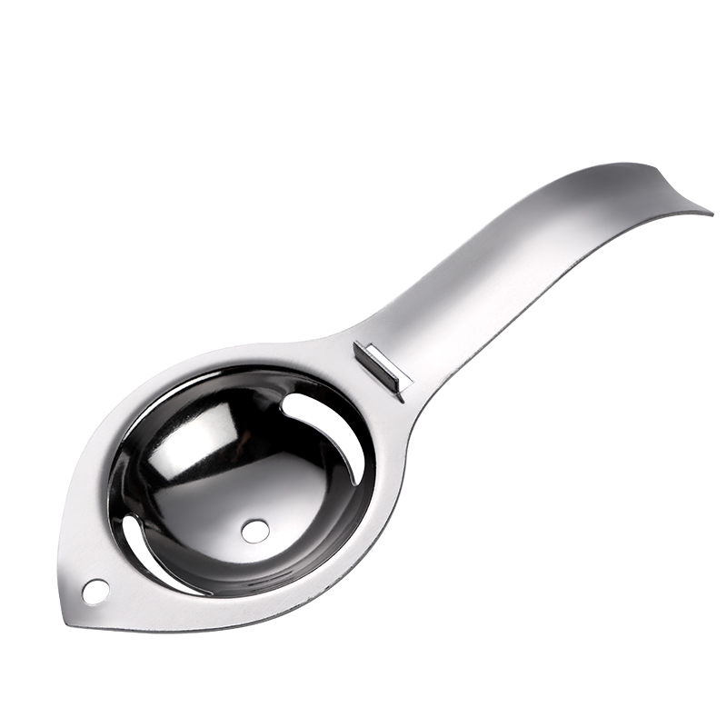 1PC Egg Separator Stainless Steel Egg Yolk White Separator Filter Handle Egg Divider Baking Cooking Egg Tools Kitchen Gadgets: GRAY