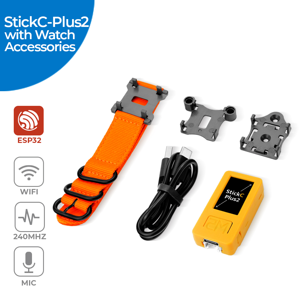 M5Stack Oficial M5StickC PLUS2 con Accesorios de Reloj ESP32-PICO-V3-02 Mini Kit de Desarrollo IoT Controlador BLE y WiFi IoT