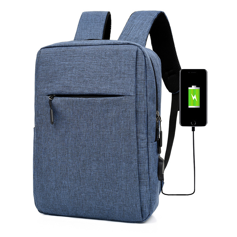 Casual Rugzakken Mannen Laptop Rugzak Effen Kleur Schooltas Mannen Reizen Daypacks Mannelijke Leisure Schoudertassen Mochila: Blue