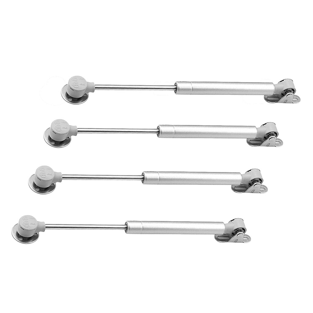 4Pcs Lift Up Lid Support Door Stay Piston Hinge Kitchen Cupboard Silver