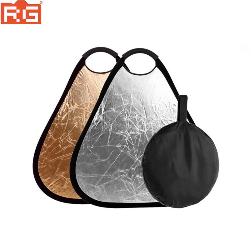 2in1 80Cm Goud/Zilver Draagbare Vouwen Handheld Foto Reflector Met Tas Fotografie Reflector