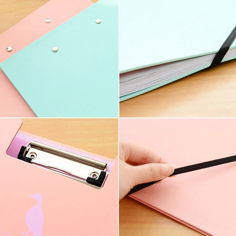 1Pc A4 étanche presse-papiers bloc-notes fichier dossier porte Document bureau accessoires école papeterie fournitures couleur aléatoire