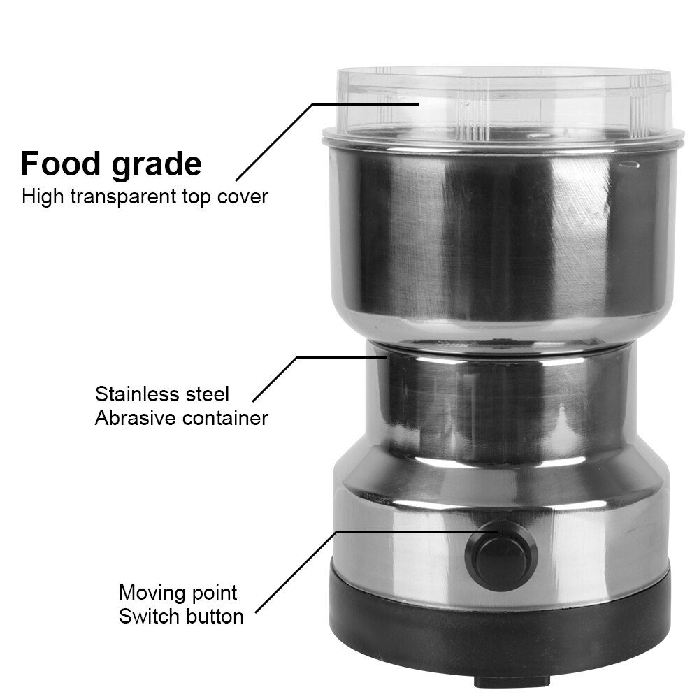 Hoomin nøtter bønner krydder blender elektrisk kaffekvern til hjemmet korn kvernmaskin multifunksjonelle kaffehakkerblader