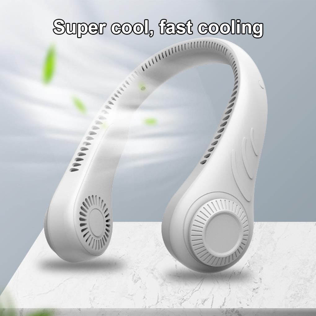 Mini Neck Hanging Fan USB Rechargeable Adjustable Cooling Fan Portable Bladeless Air Cooler Sports Fans for Outdoor Cooling