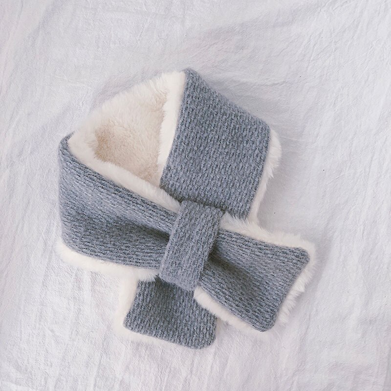 Boys Girls Cross Scarf Warm Winter Autumn Kids Collar Scarf Neck Warmer Children Scarf 1-4Y