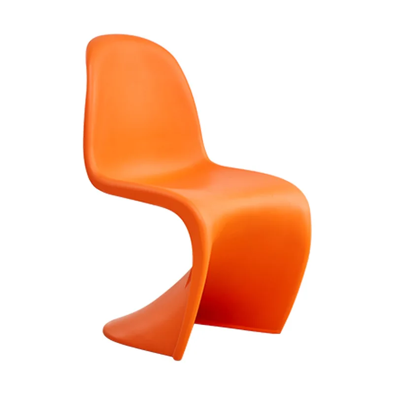 Luksusmøbeltilbehør spisestuestole sæt luksus moderne biblioteksmøbler plastikstol postmoderne salon styling: Orange