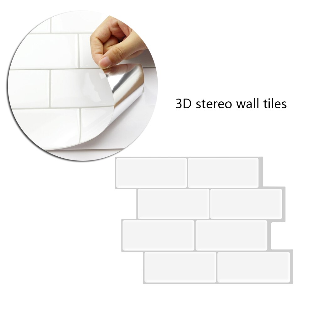 1 stuk 3d stenen bakstenen patroon muursticker diy zelfklevend behang stenen bakstenen paneel decor behang huis keuken decoratie