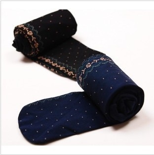 Lente en herfst japanse retro zij jacquard kant fluwelen panty's dames visnet panty's voor dames transparante panty's