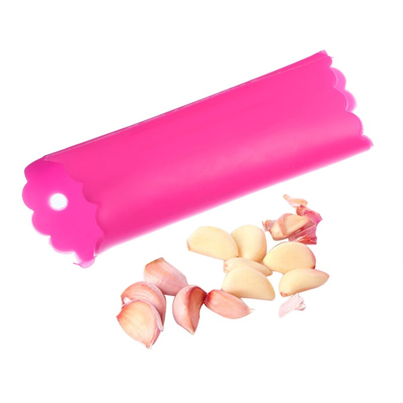 Multi-function Manual Garlic Press Curved Garlic Grinding Slicer Chopper Stainless Steel Garlic Presses Cooking Gadgets Tool: Rosa