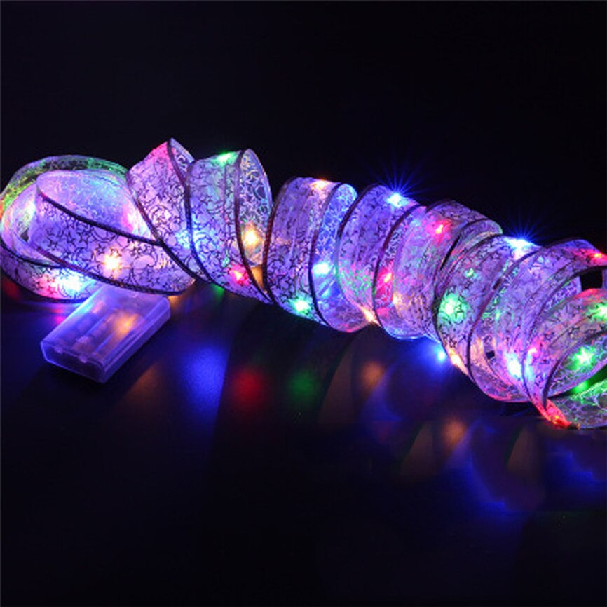 40 LED Lamp String Ribbon Window Curtain Lights String Lamp House Party Decor Striking Christmas Desk Decor Lamp Tape Dec#1: Multicolor