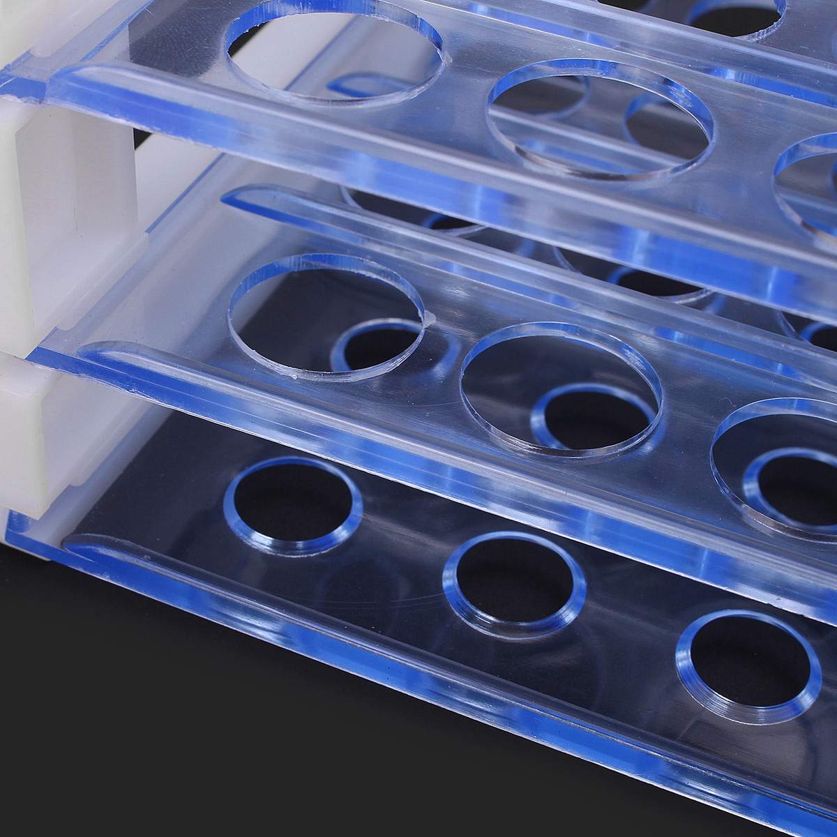 Laboratory Plastic Test Tube Rack Holder Stand for 8-18MM Test Tubing Racks Shelf for Centrifuge Tubes 40 or 50 Holes Positions