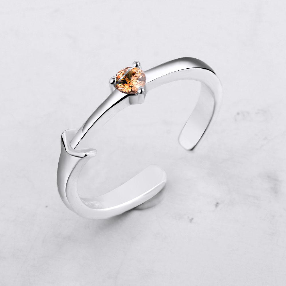 Silver Plated 12 Constellation Crystal Rings For Women Capricom Aquarius Pisces Sign Ring Zodiac Star Open Bague Birthday