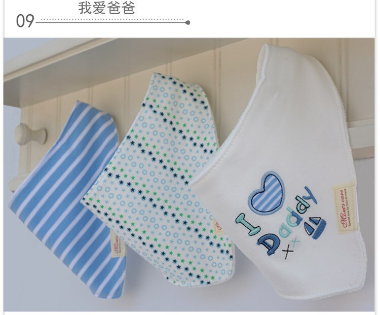 Baby slabbetjes 3pc/ lot 100%  katoenen bandana slabbetjes babykleding meisjes handdoek bandana's babykleding  b6 d 985r: 9