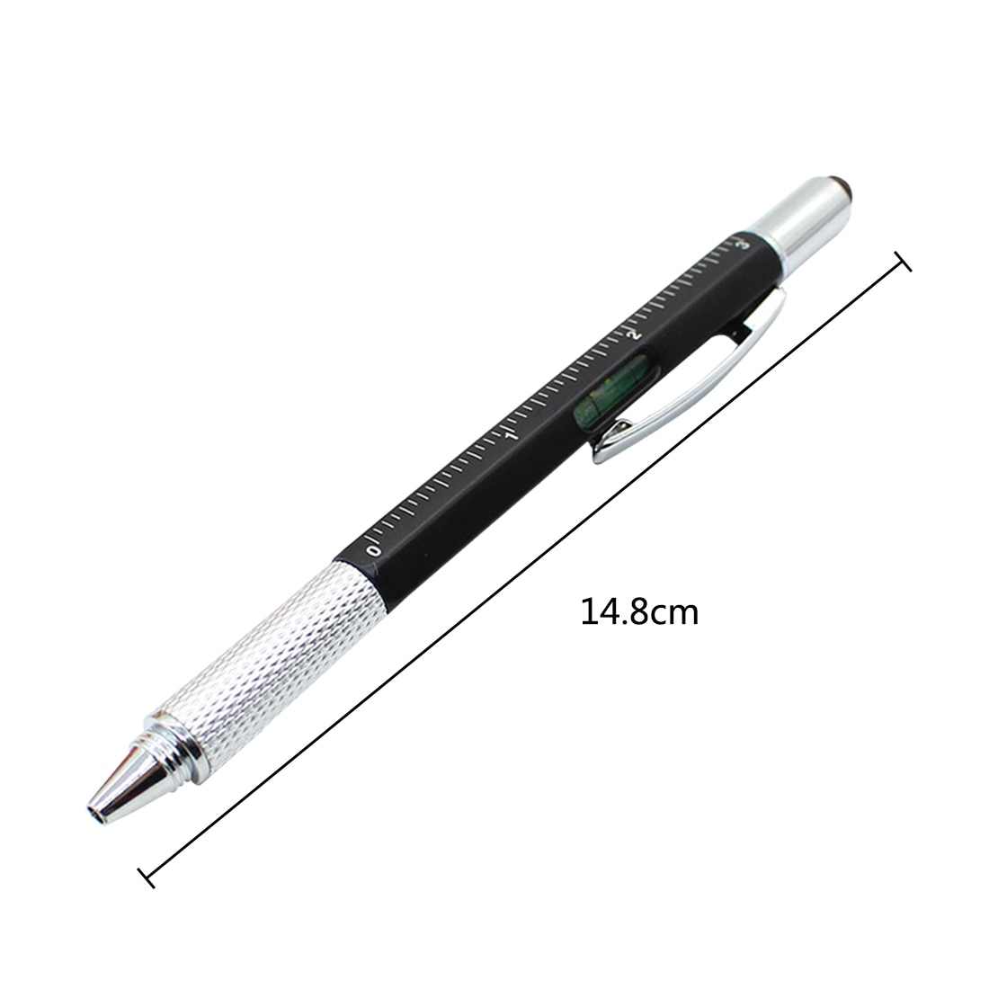 Pocket 1 Pcs 6 in 1 Multi Purpose Pen with Touch Screen Ruler Level Multi Head Screwdriver with 5 colors