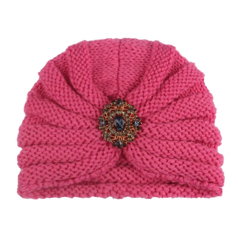 Herfst winter kinder gebreide muts capuchon baby wollen muts met boorcombinatie outdoor warme gebreide muts: 8