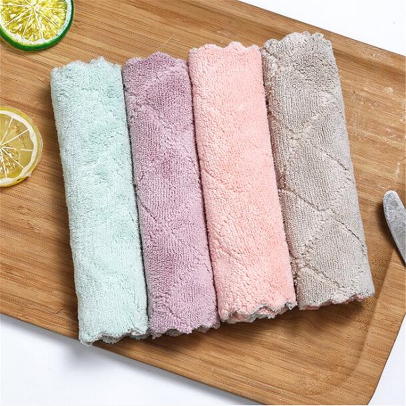 5 stuks vaatdoeken met veel vezels, keukenhanddoeken, vaatdoeken, vodden, huishoudelijke afwas, multifunctionele schoonmaakmiddelen